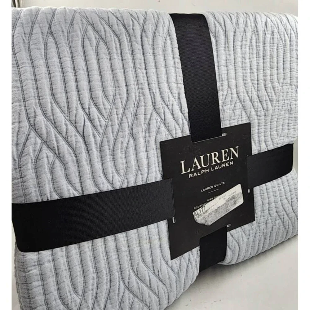 Lauren Ralph Lauren Wiley Cotton Tonal Jacquard Quilt King 92